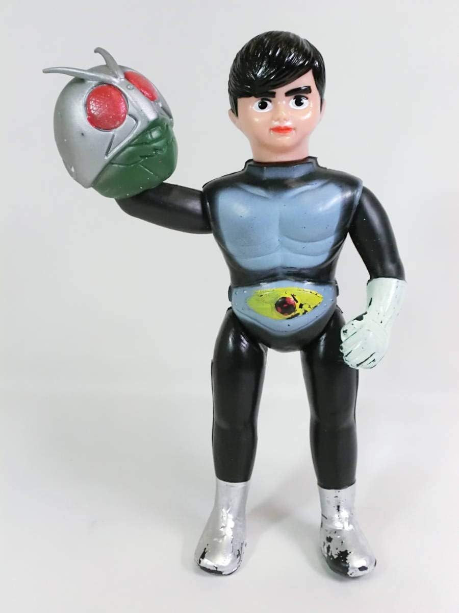 ニセ仮面ライダー パチ ソフビ 昭和 レトロ 駄菓子屋 当時物 検